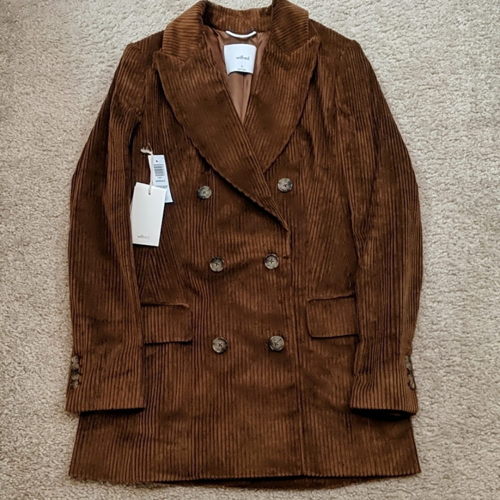 Aritzia Margaux Brown Blazer Coat